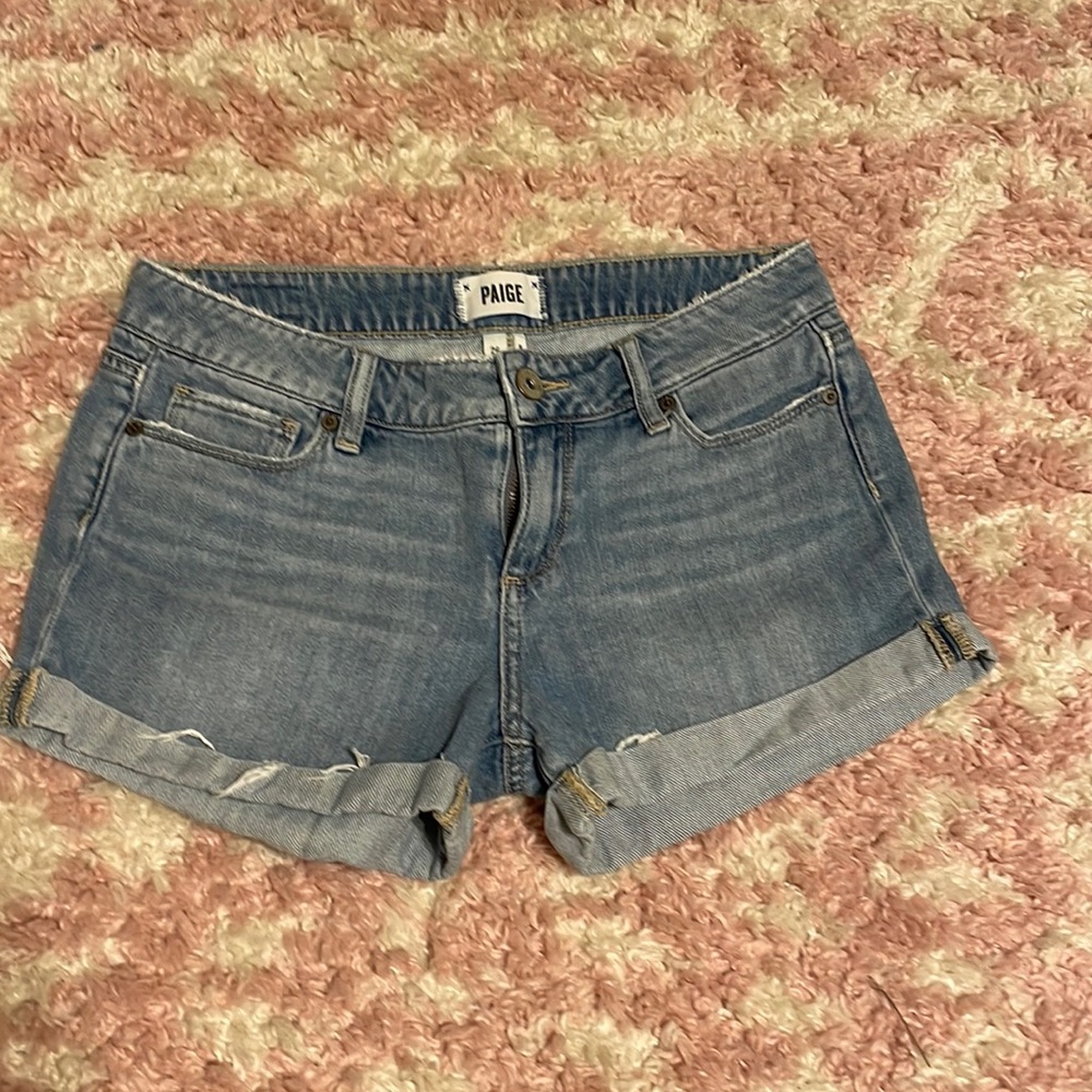 Paige denim shorts light wash